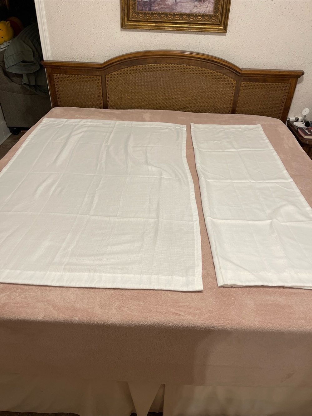 2 Panels of Candle White Drapes by Target Home. New. 42x65